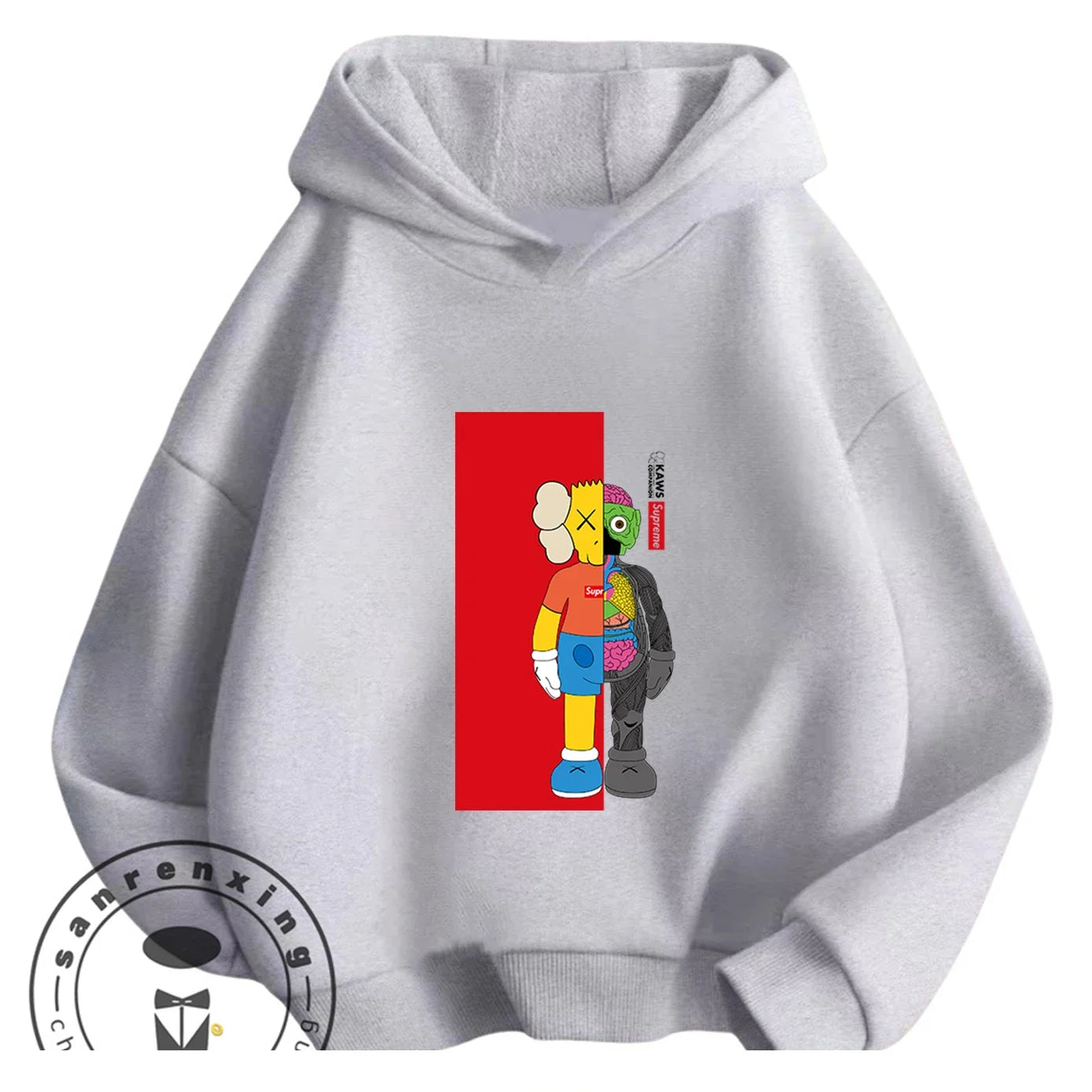 Casual Fashion Sesame Street Hoodie 3-14Y Kids Autumn Winter Cute Kawaii Cartoon Street Hot Outdoor Casual Lovely Cozy