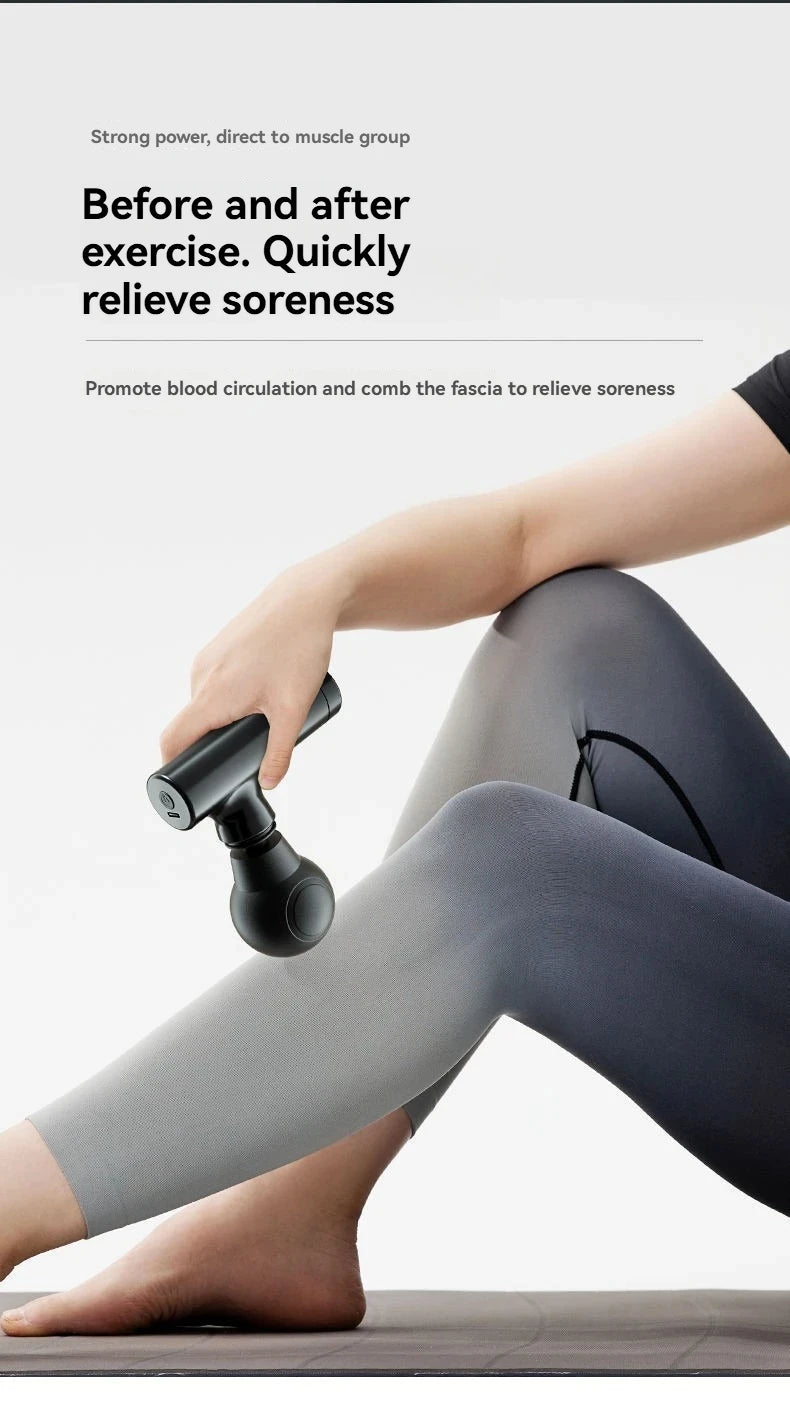 2026 New Mini Massage Gun USB Portable Muscle Relaxation Vibrating Fitness Equipment for Neck Back Shoulder Pain Relief