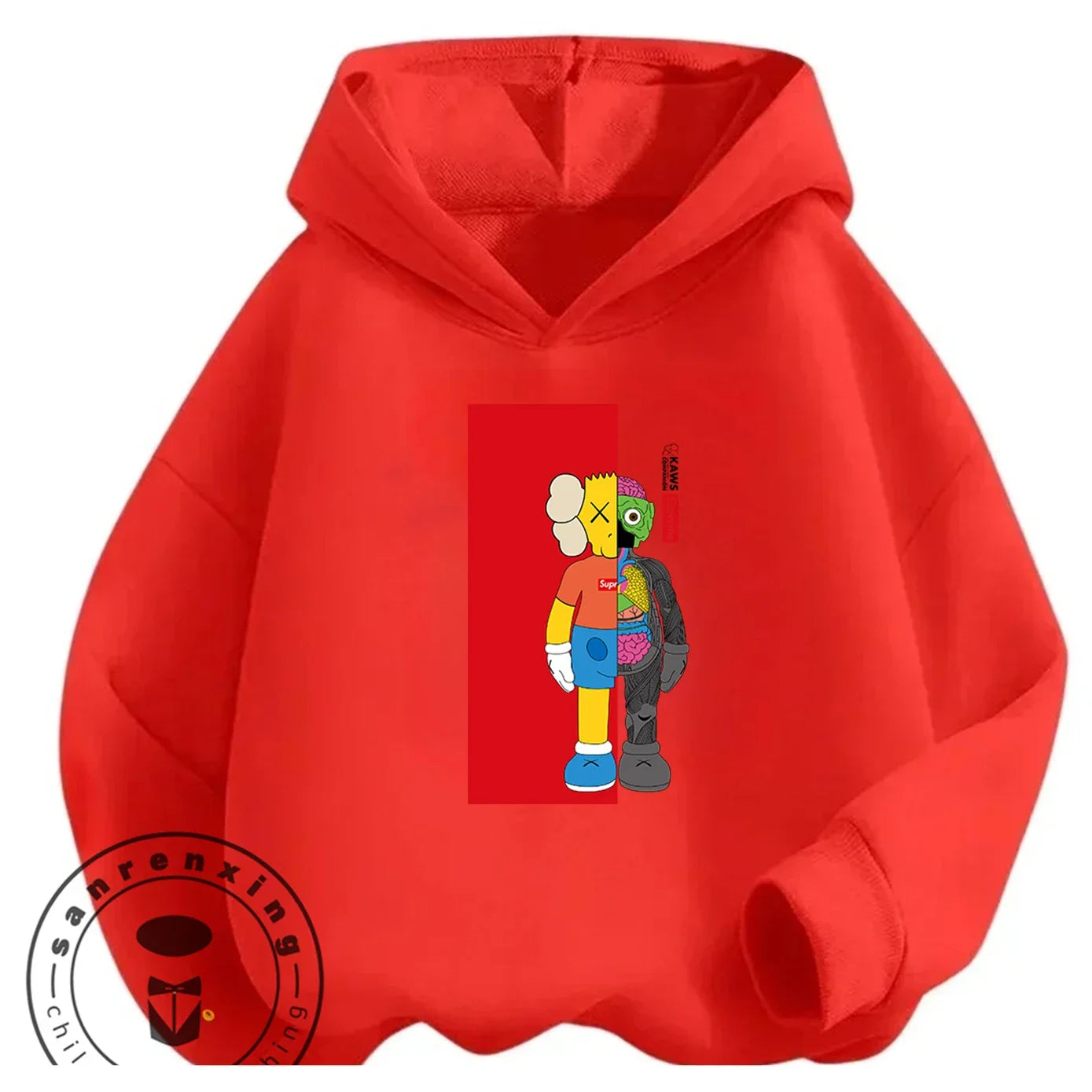 Casual Fashion Sesame Street Hoodie 3-14Y Kids Autumn Winter Cute Kawaii Cartoon Street Hot Outdoor Casual Lovely Cozy