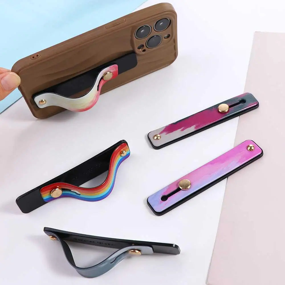 Phone Accessories Push and Pull Short Wrist Strap Phone Finger Grip Mobile Phone Holders Phone Finger Strap Telescopic Bracket