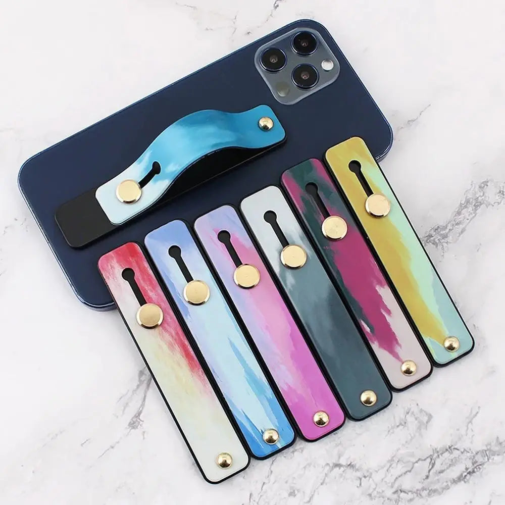 Phone Accessories Push and Pull Short Wrist Strap Phone Finger Grip Mobile Phone Holders Phone Finger Strap Telescopic Bracket