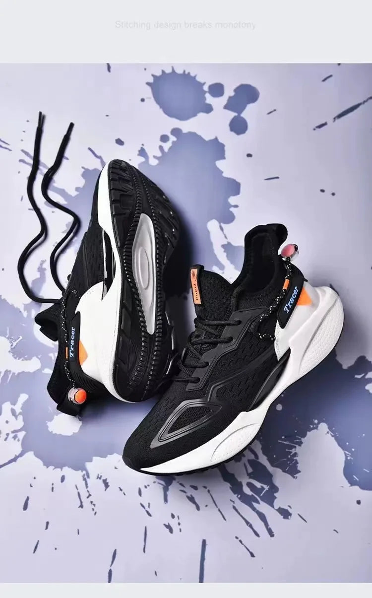 Men Casual Sneakers Running Shoes Fashion Outdoor Sneaker Fashion Sports Shoes Mesh Breathable Cushioning Basketball Footwear