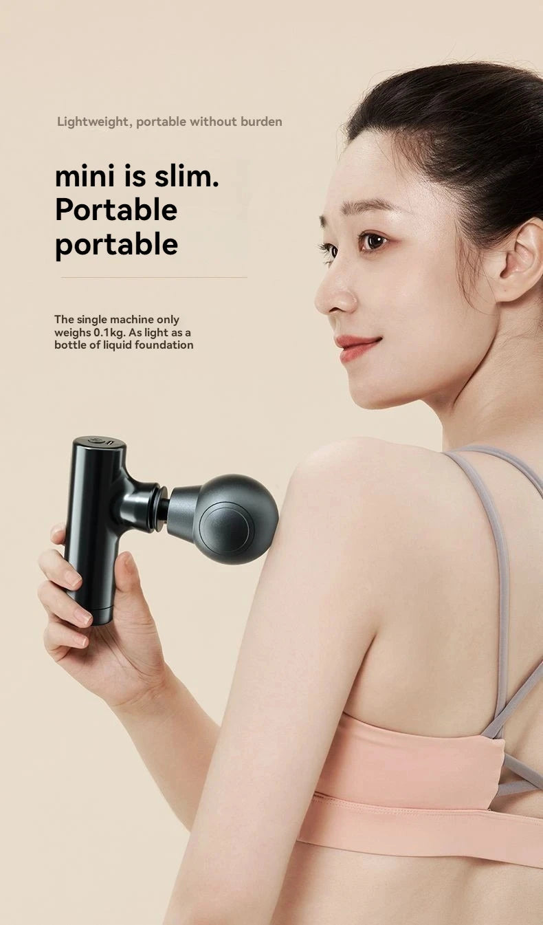 2026 New Mini Massage Gun USB Portable Muscle Relaxation Vibrating Fitness Equipment for Neck Back Shoulder Pain Relief