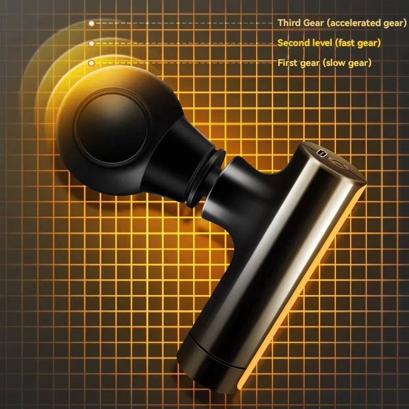 2026 New Mini Massage Gun USB Portable Muscle Relaxation Vibrating Fitness Equipment for Neck Back Shoulder Pain Relief